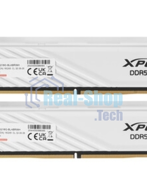 Оперативная память XPG Lancer Blade, DDR5, 32GB (2x16GB), 6400MHz, CL32, DIMM, с радиаторами, RGB, белый