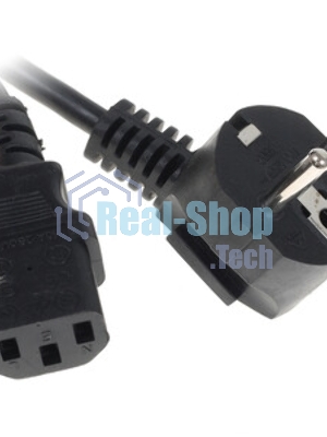Кабель питания Cablexpert Schuko-C13, 3х0.5мм2, 6А, с заземлением, 1.8м, черный, без инд.уп., 500 шт [PC-186-1-2]