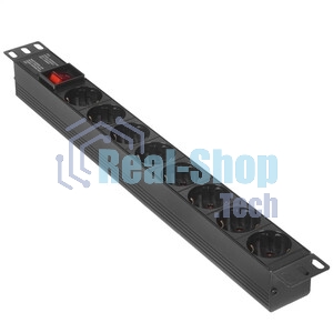 Блок розеток горизонтальный ExeGate ServerPro PDU-19H804 Al-8S-EU2.5-SW, 19