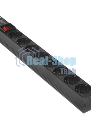 Блок розеток горизонтальный ExeGate ServerPro PDU-19H804 Al-8S-EU2.5-SW, 19