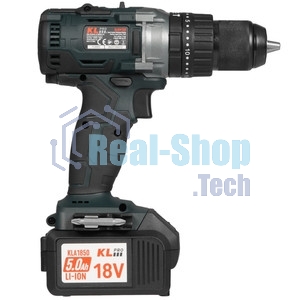 Дрель-шуруповерт Klpro KLDM18B-50, 18 В, 5 Ач, 60 Нм, бесщеточный, ударный