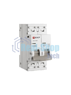 Выключатель автоматический 2п C 20А 4.5кА ВА 47-63N PROxima EKF M634220C