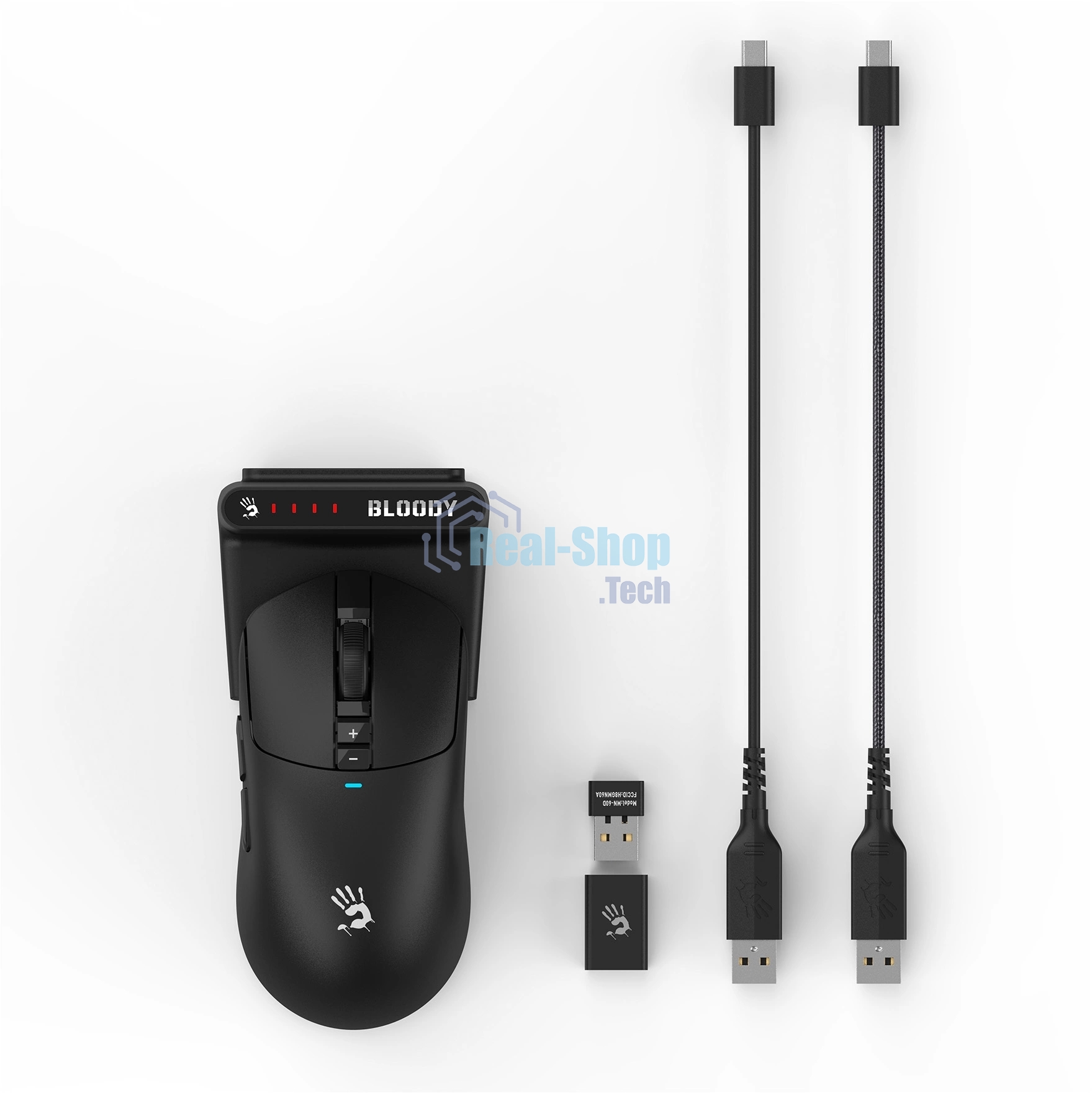 Мышь беспроводная/проводная A4Tech Bloody R72 Ultra Duo черный, 20000 dpi, радиоканал, USB, кнопки - 7