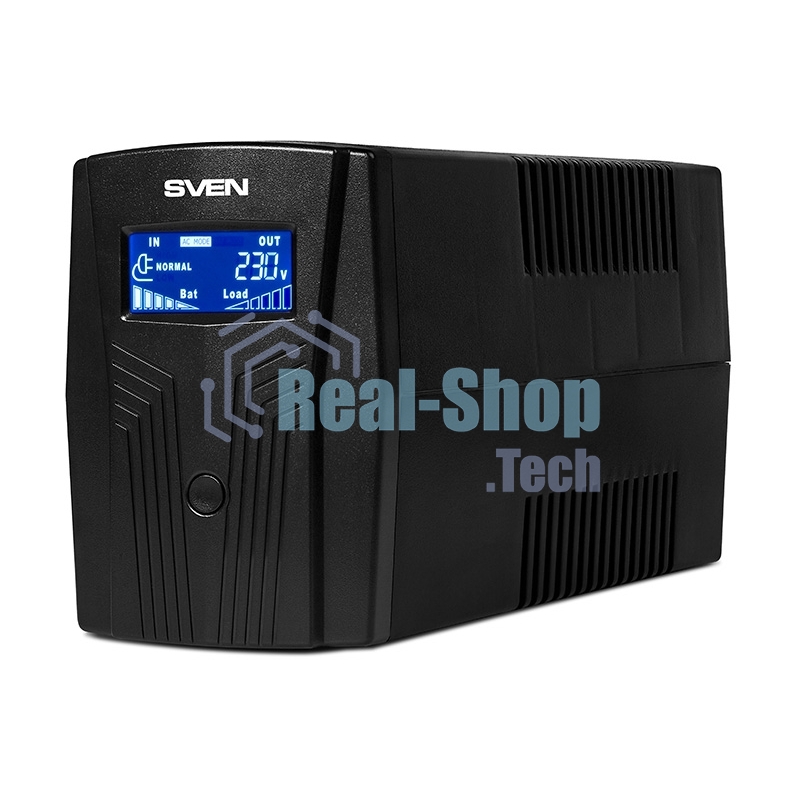 Источник бесперебойного питания SVEN Pro 650 650VA/390W LCD, USB, RJ-45 (2 EURO)