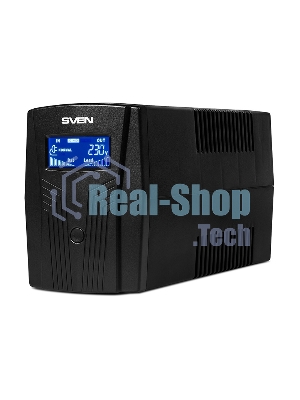 Источник бесперебойного питания SVEN Pro 650 650VA/390W LCD, USB, RJ-45 (2 EURO)