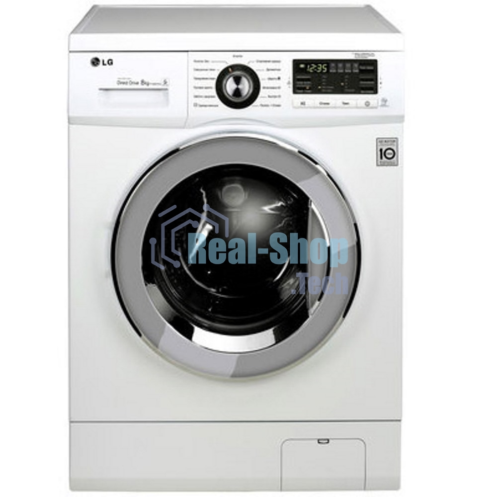 Стиральная машина LG F1096TD3 белая, загрузка фронтальная 8кг, 1000 об/мин., класс: A