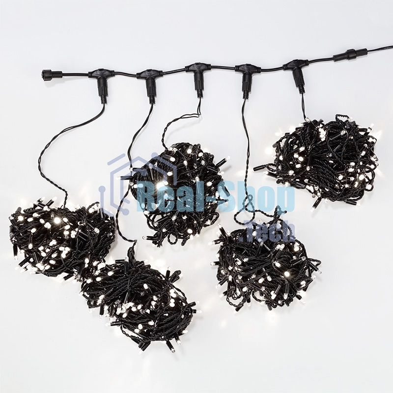 Гирлянда Neon-night LED ClipLight 24V, 5 нитей по 20 метров, цвет диодов белый, Flashing (белый)