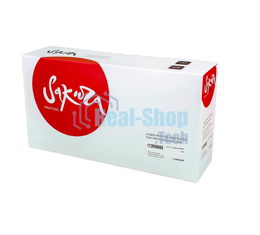 Картридж лазерный Sakura 113R00668 для Xerox Phaser 5500, черный, 30 000 к.