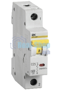 Выключатель автоматический однополюсный ВА47-60M 1Р 25А 6кА С MVA31-1-025-C IEK