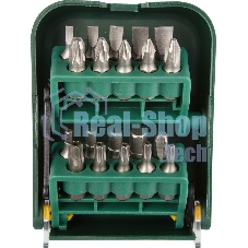 Набор KRAFTOOL Биты в мобильном бит-боксе с клипсой, Cr-V, 25мм, 21 предмет