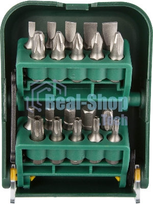 Набор KRAFTOOL Биты в мобильном бит-боксе с клипсой, Cr-V, 25мм, 21 предмет