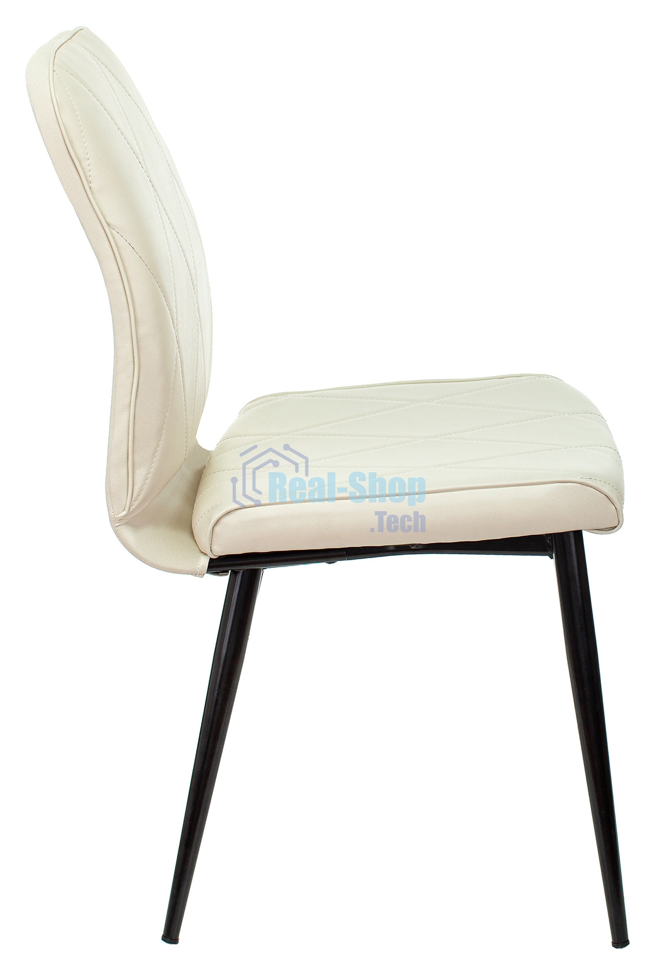 Стул для кухни Бюрократ KF-3 эко.кожа слоновая кость Orion-10 металл черный на ножках