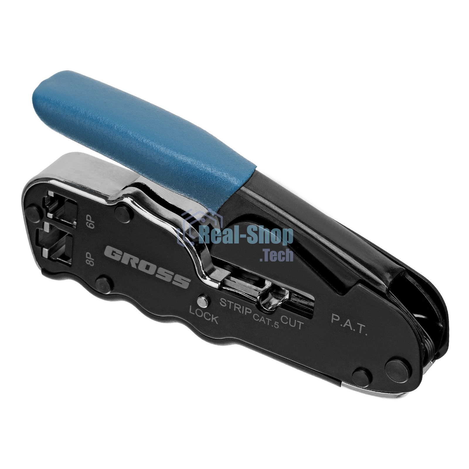 Клещи для обжима телефонных и компьютерных клемм Gross RJ45, 8P и RJ11/12, 6P, компакт., CAT5