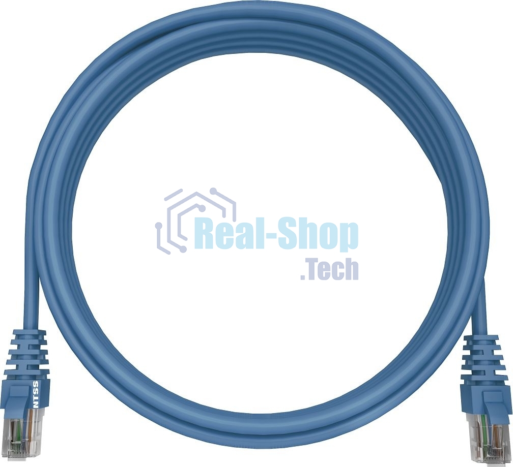 Патч-корд NTSS NTSS-PC-UTP-RJ45-5e-15.0-LSZH-BU NTSS-PC-UTP-RJ45-5E-15.0-LSZH UTP RJ-45 вил.-вилка RJ-45 cat.5e 15м синий LSZH (уп.:1шт) 26AWG