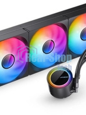 Система жидкостного охлаждения Water Cooling System JONSBO TG-420 ARGB Black (300W, 420mm, Black, ARGB/ Fans: 3x140mm, 93.73CFM, 36.2dBA, 1800RPM/ Pump height 54.55mm, 30dBA, 2400RPM, Rad thickness 54.5mm/ S: 1851, 1700, 1200, 115X, AM5, AM4)