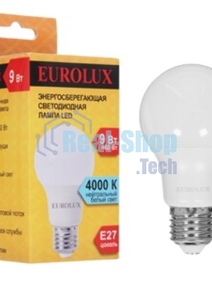 Лампа светодиодная EUROLUX LL-E-A60-9W-230-2