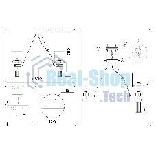 Люстра Ambrella light LH71293/8 SN/WH никель/белый E14/8 max 40W D830*780