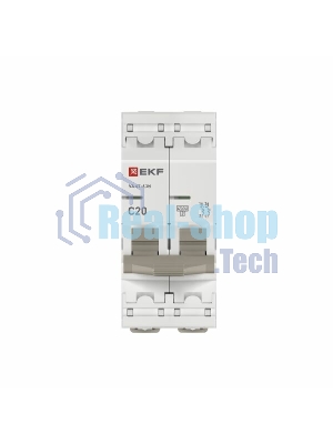 Выключатель автоматический 2п C 20А 4.5кА ВА 47-63N PROxima EKF M634220C