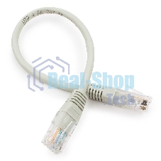 Патч-корд медный UTP Cablexpert PP10-0.25M cat.5, 0.25м, литой, многожильный, серый