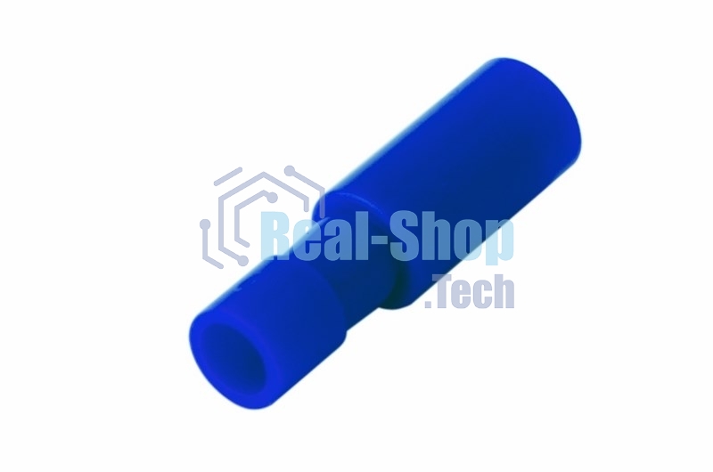 Разъем штекерный полностью изолированный Rexant гнездо 4 мм 1.5-2.5 мм² (РШПи-м 2.5-4/РШИм 2-5-4) синий