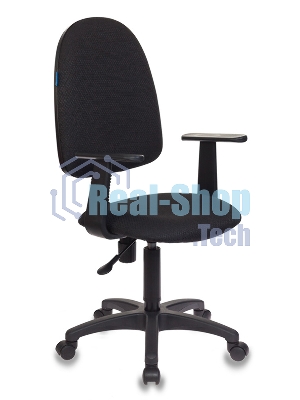 Кресло Бюрократ CH-1300/T-15-21 черный, экокожа, 120 кг, механизм качания