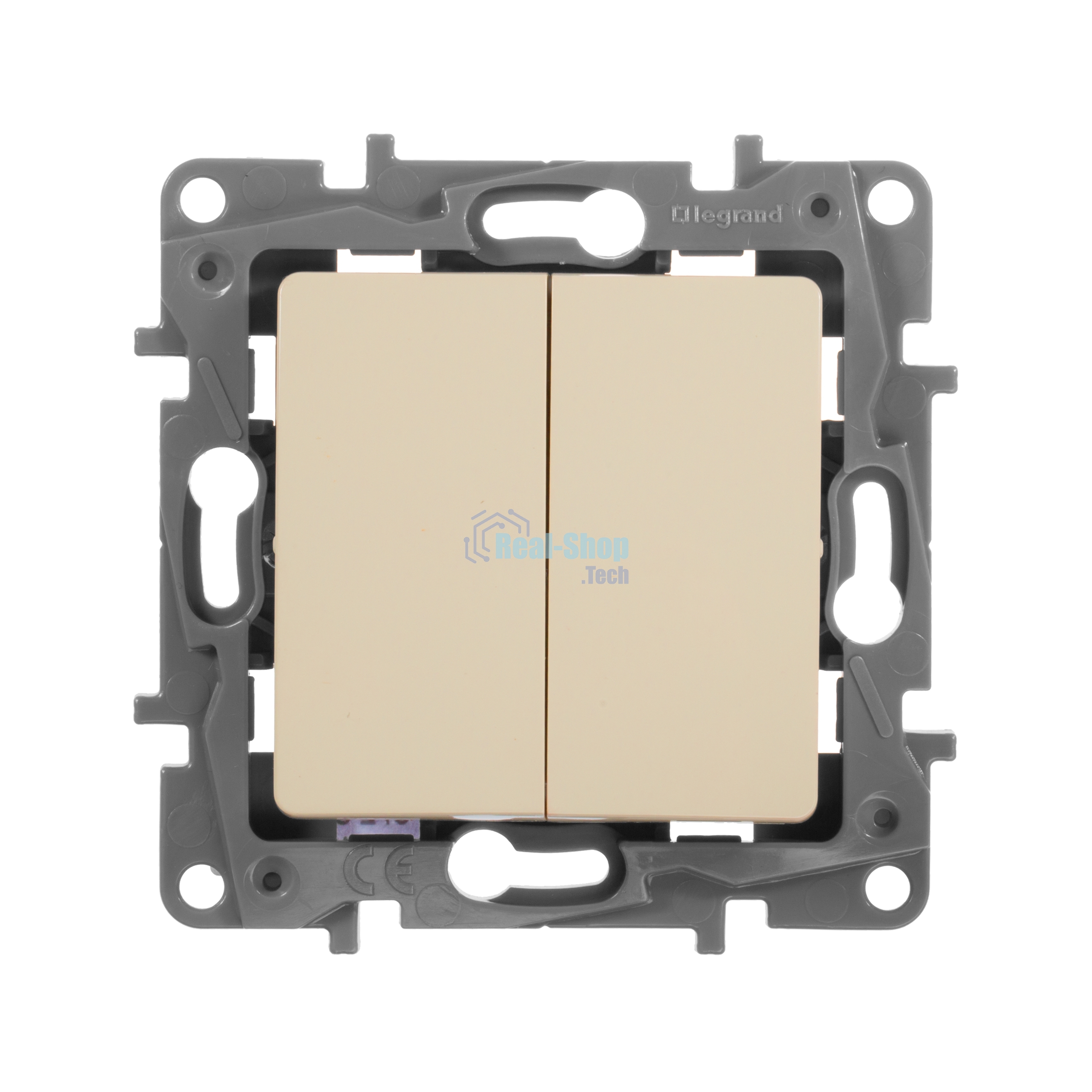 Переключатель 2кл. 10AX, сл.кость ETIKA 