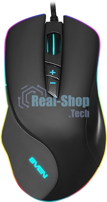 Мышь проводная SVEN RX-G970 черный, 4000 dpi, USB, кнопки - 7