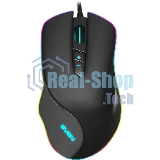 Мышь проводная SVEN RX-G970 черный, 4000 dpi, USB, кнопки - 7