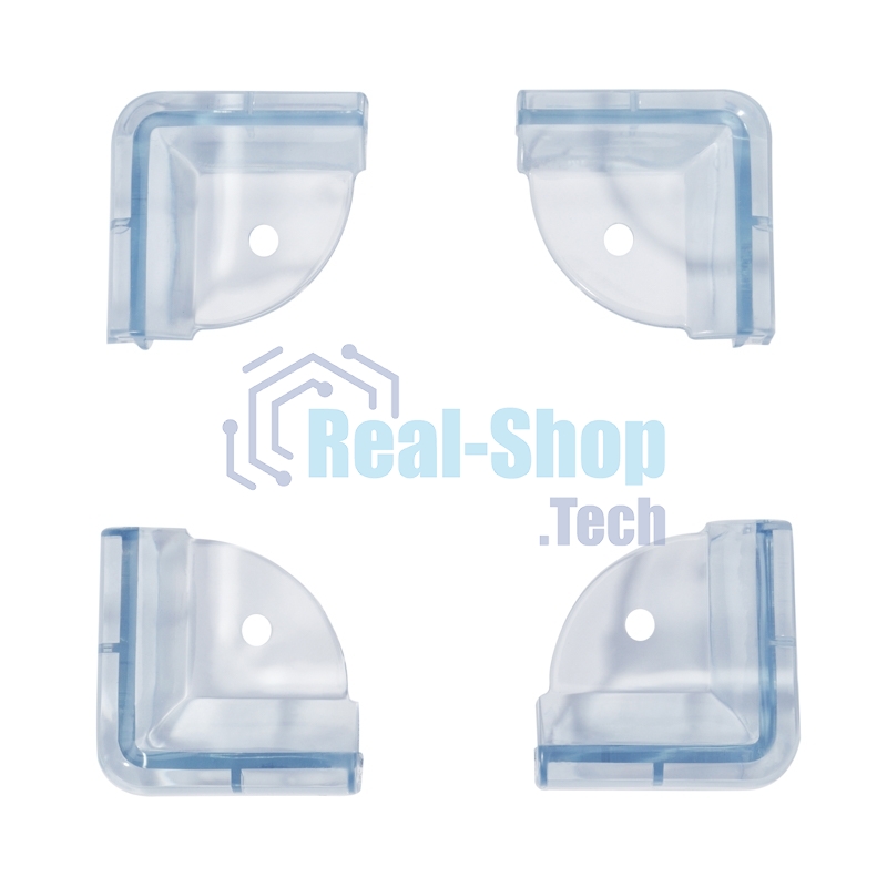 Прозрачные треугольные накладки-протекторы для мебели (4.3*4.3*2.1 см). 4 шт. 