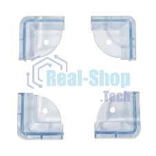 Прозрачные треугольные накладки-протекторы для мебели (4.3*4.3*2.1 см). 4 шт. 