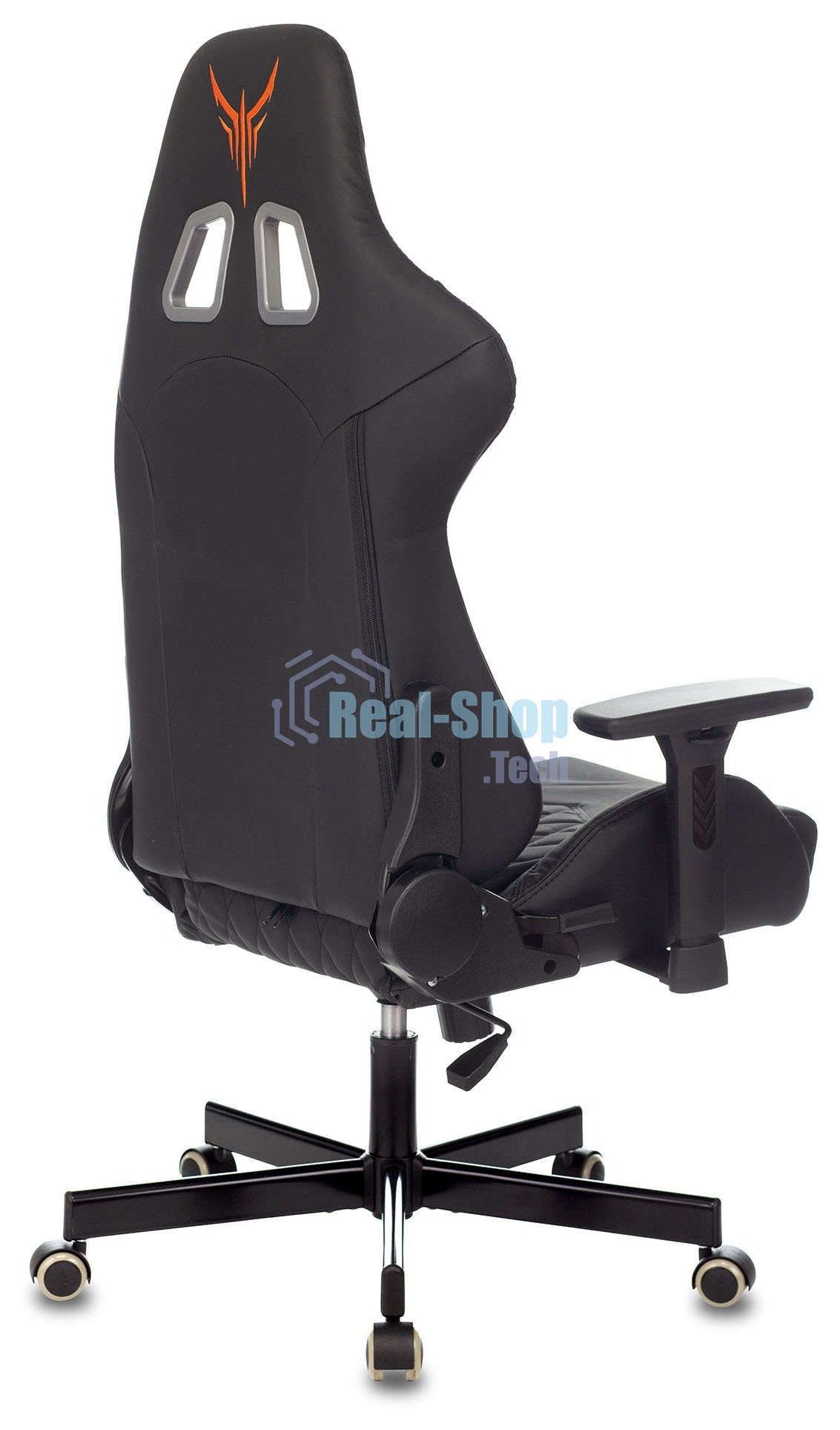 Кресло игровое Knight ARMOR черный, ромбик, эко.кожа, с подголовником, крестовина металл