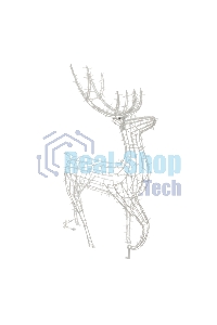 Фигура объемная Neon-night Олень 115х195 см, 528 LED, IP65, цвет свечения белый