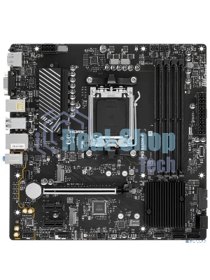 Материнская плата MSI PRO B650M-P, AM5, AMD B650, 4xDDR5, 4xSATA, 2xM.2, 1xPCI-E 4.0 x16, 2xPCI-E 4.0 x1, 1xHDMI, 1xDP, 1xVGA, 1x2.5Gb LAN, 2xUSB 3.2 Gen 1, 2xUSB 3.2 Gen 2, 3x3.5 мм, 7.1, Micro-ATX