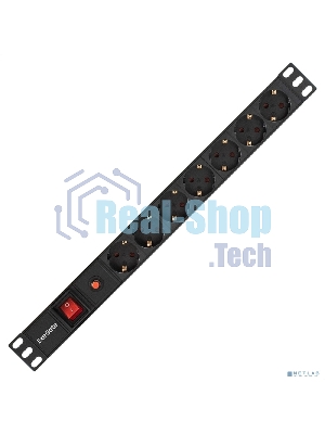 Блок розеток горизонтальный ExeGate ServerPro PDU-19H702 Al-7S-C14-SW-O, 19