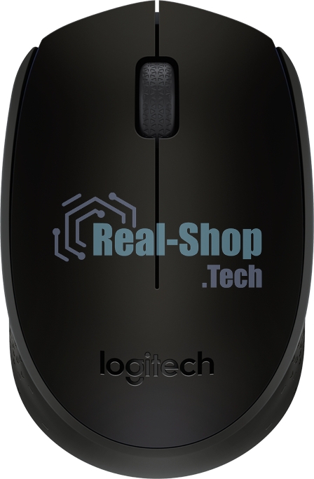 Мышь беспроводная Logitech M171 черный/серый, 1000 dpi, радиоканал, USB, кнопки - 3