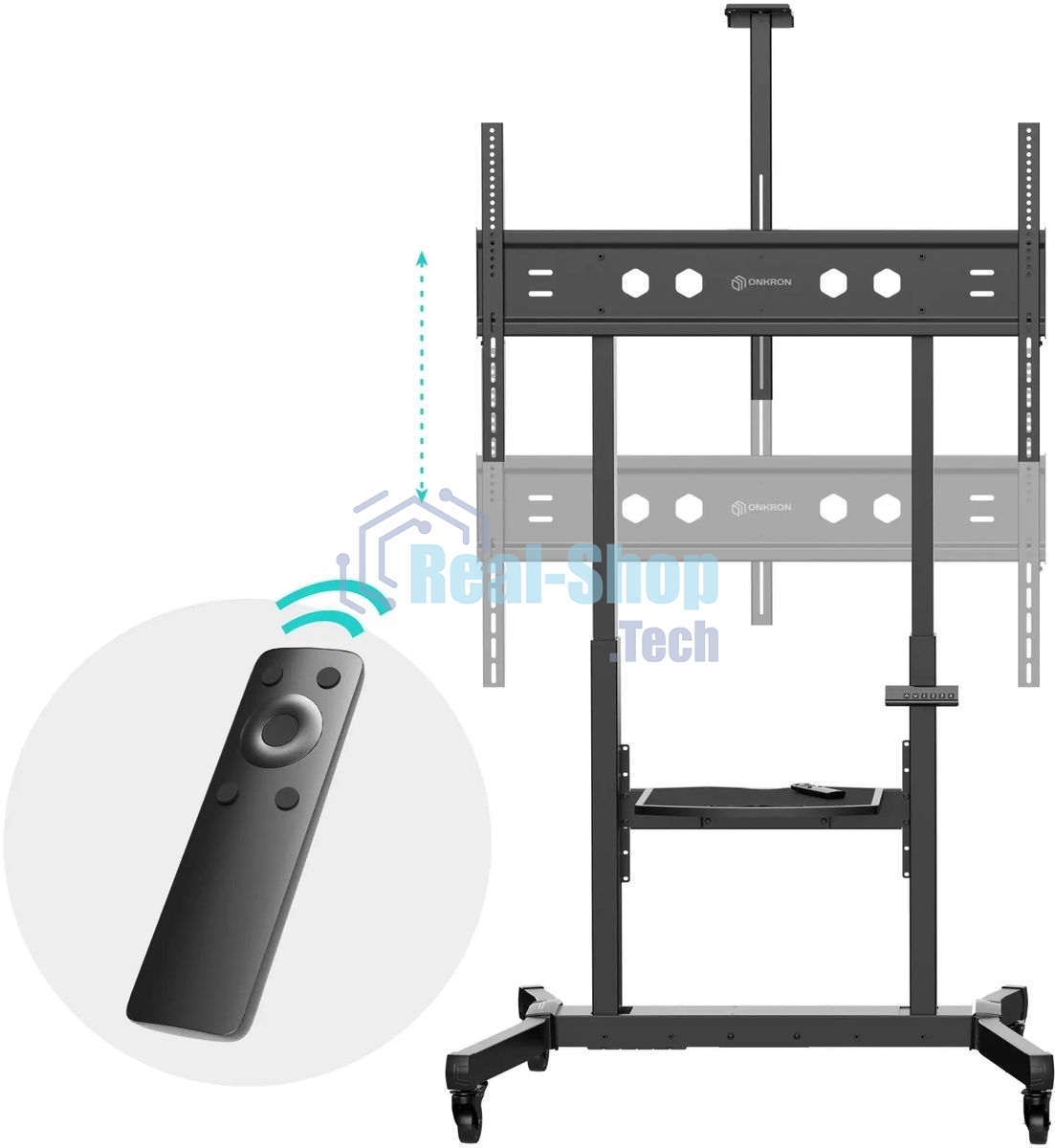 Мобильная стойка МОТОРИЗОВАННАЯ ONKRON на 1 ТВ/50-100