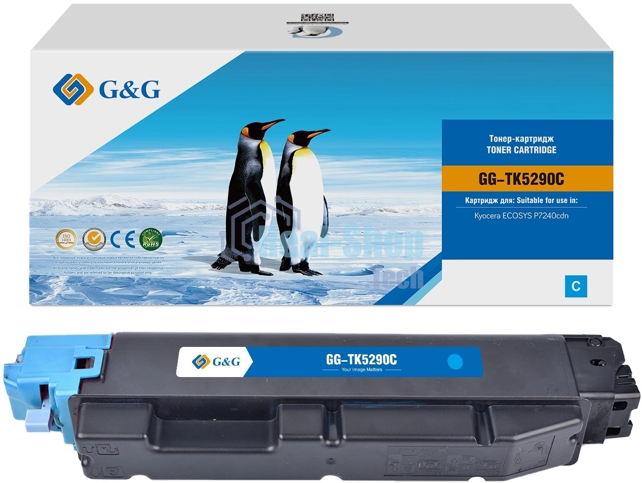 Картридж лазерный G&G GG-TK5290C (TK5290C) голубой (13000 стр.) для Kyocera ECOSYS P7240cdn
