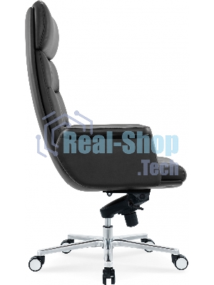 Кресло Cactus CS-LBK-AMSTERDAM черный, кожа, 120 кг, подголовник, механизм качания