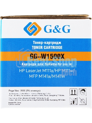 Картридж лазерный G&G GG-W1500X (W1500X) черный (2000 стр.) для HP LaserJet M111a/M111w/MFP M141a/M141W