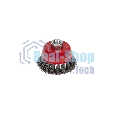 Щетка чашечная для УШМ Kranz крученая стальная проволока, 75мм, М14