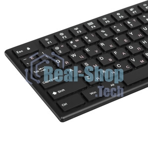 Комплект беспроводной SVEN ножничная клавиатура + мышь KB-C2550W черный (109 кл.,12Fn, 1000DPI, 2+1 кл.)
