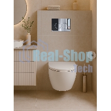 Инсталляция с унитазом комплект BAU IDEAL 6 в 1: унитаз подвесной безободковый торнадо Bau Hotel 53х36, быстросъемное сиденье микролифт, кнопка смыва BAU Round, хром