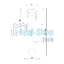 50258/3 LED/ подвесной светильник/ дымчатый/бирюзовый