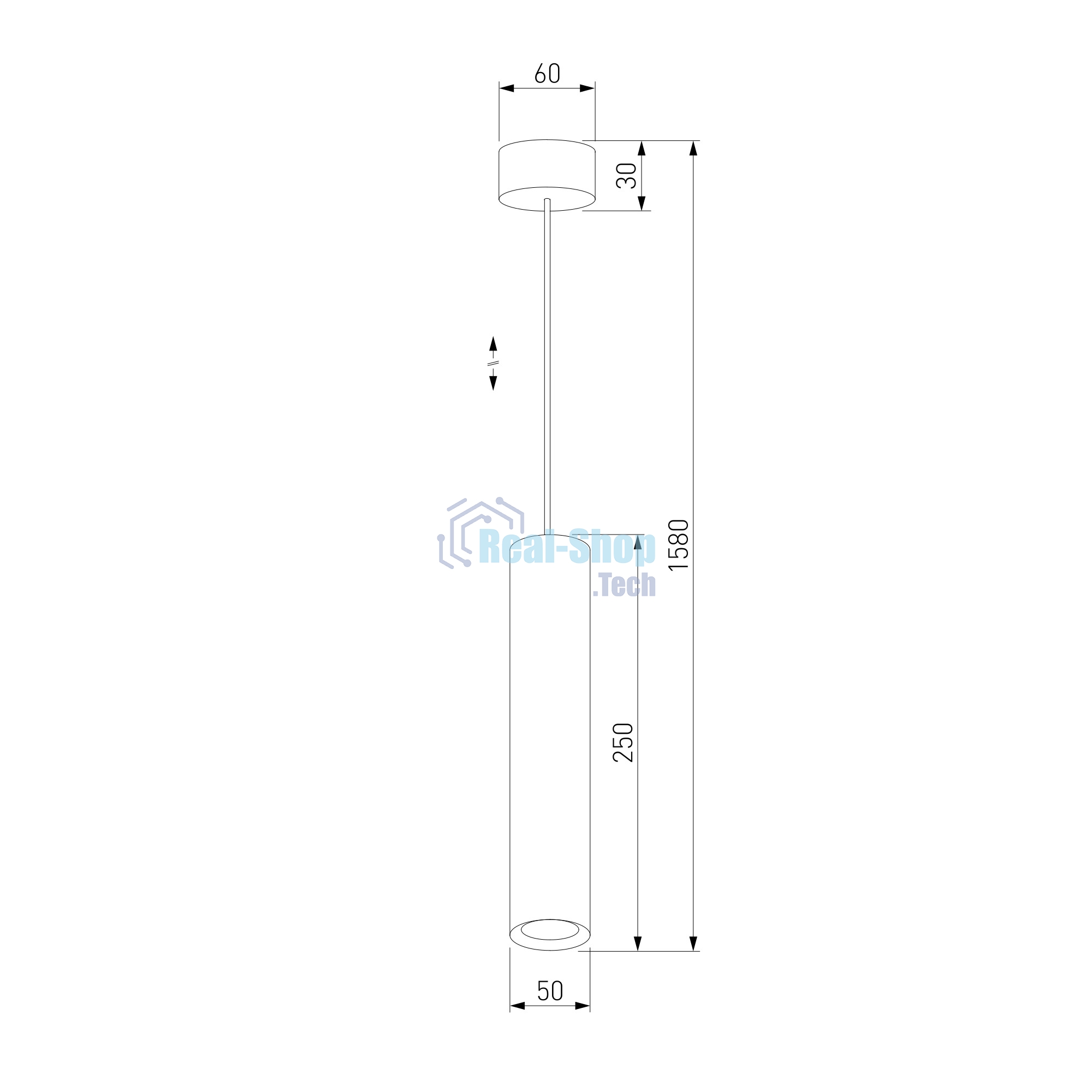 50247 LED 7W 4000K чёрный / Подвесной светодиодный светильник