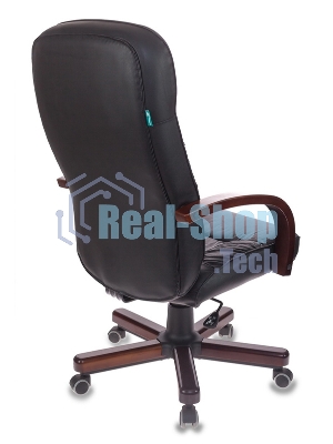 Кресло Бюрократ T-9908/WALNUT черный, кожа
