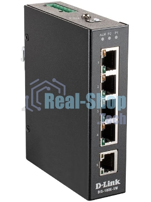 Коммутатор промышленный неуправляемый D-Link DIS-100E-5W/A1A с 5 портами 10/100Base-TX, функцией энергосбережения и поддержкой QoS