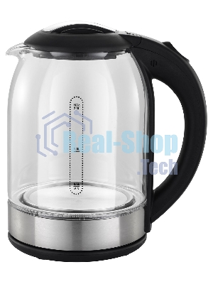 Чайник электрический Starwind SKG2051 1.8л. 1800Вт черный/серебристый (корпус: стекло)
