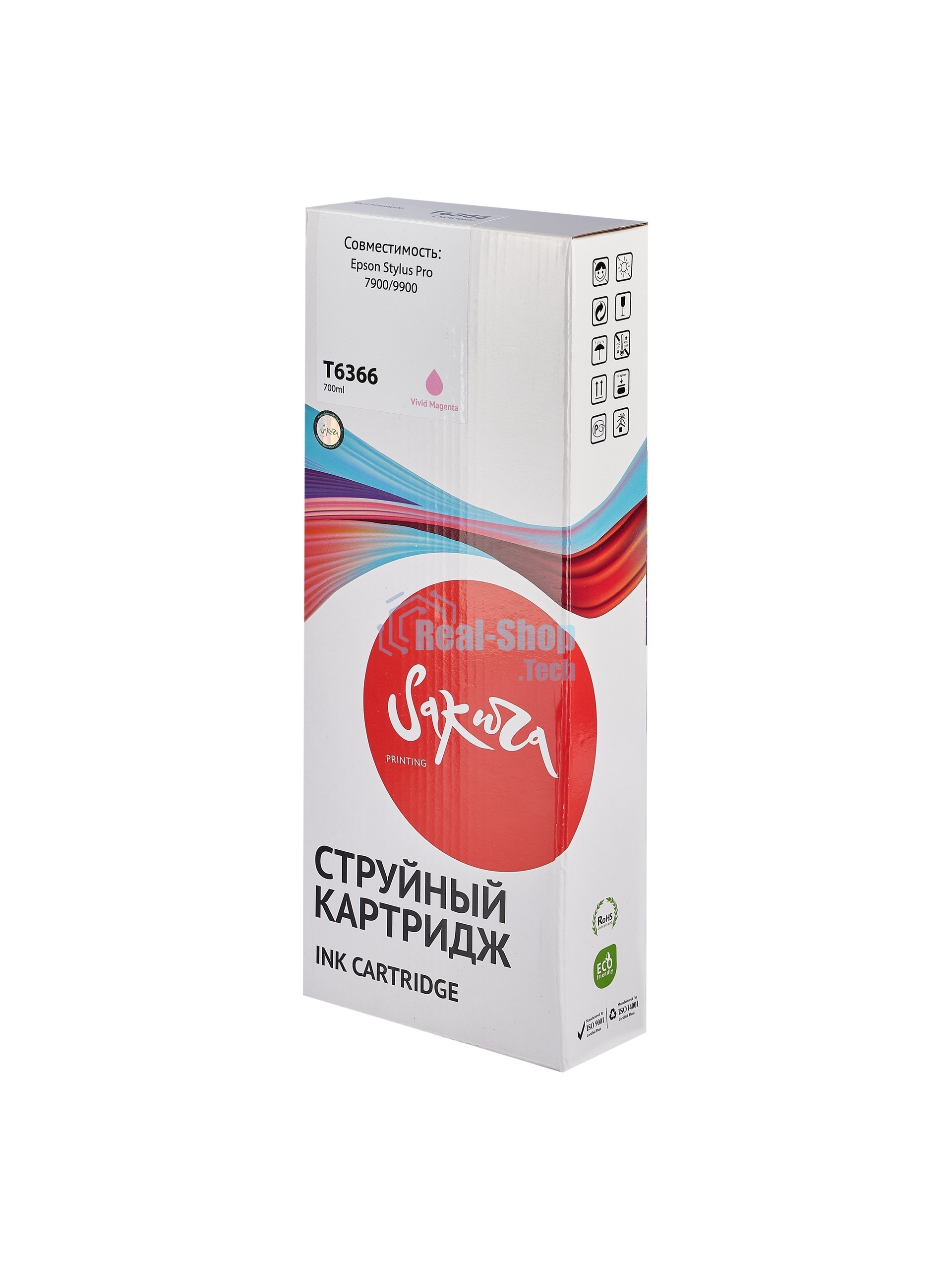 Картридж струйный Sakura C13T636600 (T6366 Vivid Light Magenta) для Epson, пурпурный, 700 мл.