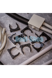 Крепеж-клипса для монтажного пистолета Rexant Ø 50 мм, черная (25 шт/уп)