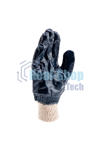 Перчатки трикотажные Сибртех с обливом из бутадиен-нитрильного каучука, манжет, L